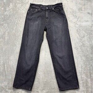 NWOT Calvin Klein Jeans Men's 36x32 Black Denim Straight Leg 100% Cotton Casual